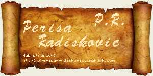 Periša Radišković vizit kartica